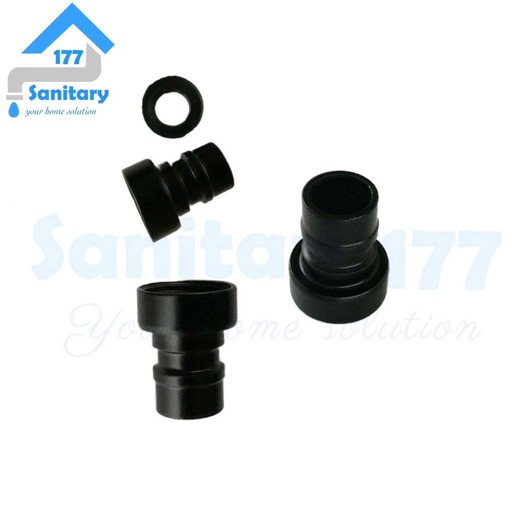 sambungan Drat Cucut Taman STAINLESS HITAM -sambungan kepala  kran air tembok Selang mesin cuci Black stenlis nepel naple fitting keran