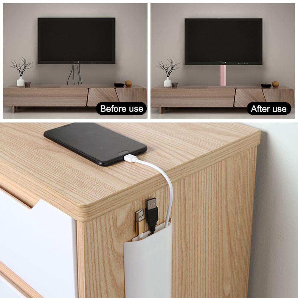 Top Cable Storage Box Kabel Pengaman Kabel Rumah Desktop Tidy Wire Organizer Tempat Kabel Data