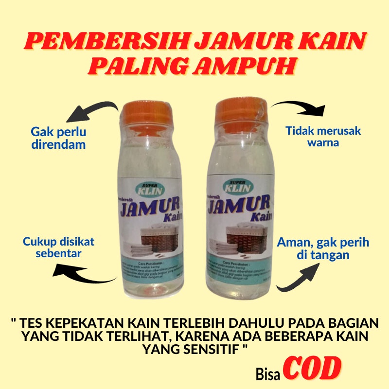 Paket 2 botol Pembersih Penghilang Pemutih Noda Jamur Kain Baju Pakaian Stroller Membandel Paling Ampuh 100 ml