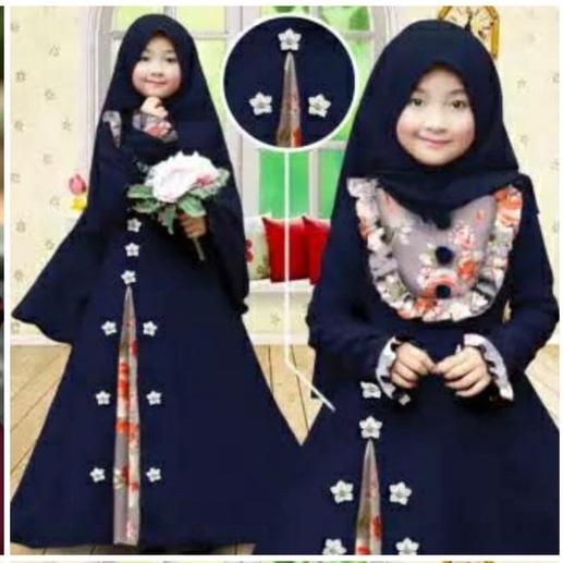 gamis anak motif - UKURAN  S/M/L