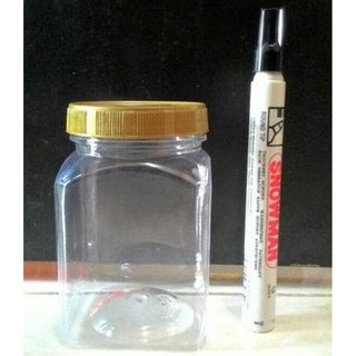6 Toples 310mL 350mL Botol Plastik PET KOTAK Kecil JAR 6 Toples 310mL 350mL Botol Plastik PET KOTAK Kecil JAR