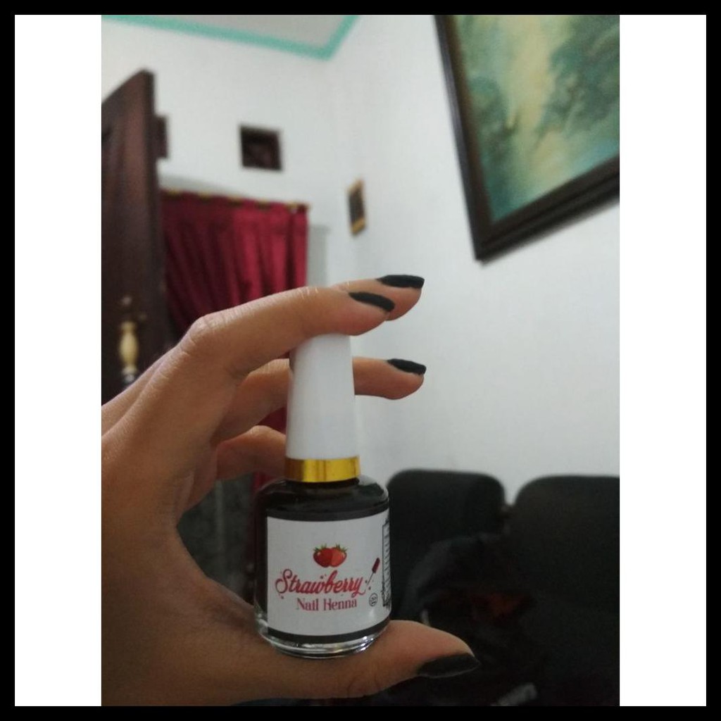 Tahan Lama 995 Strawberry Nail Henna Hitam Shopee Indonesia