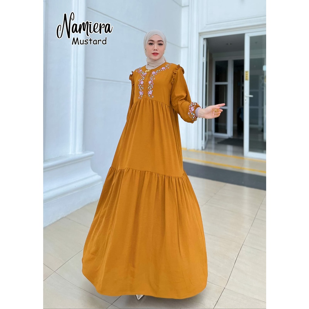 GAMIS KONDANGAN NAMIERA SIMPLE BORDIR ASLI