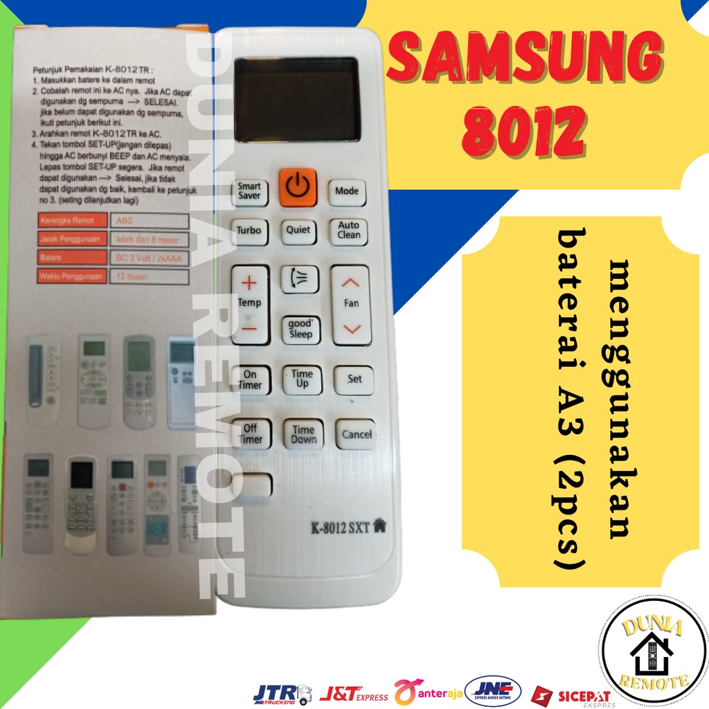 Remot Remote AC SAMSUNG MULTI Split CHUNGHE K-8012 tanpa setting