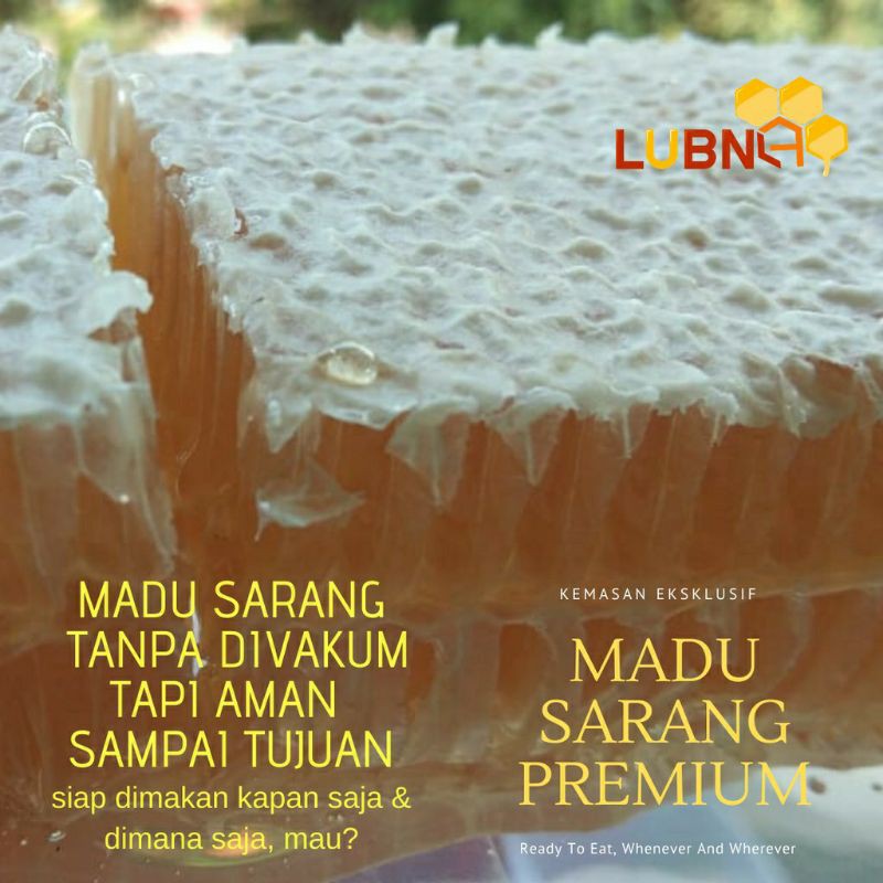 

Sarang Madu Asli Lubna Honeycomb 250 Gram