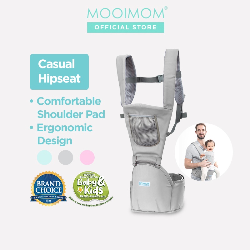 MOOIMOM Casual Hipseat Carrier Gendongan Bayi Depan