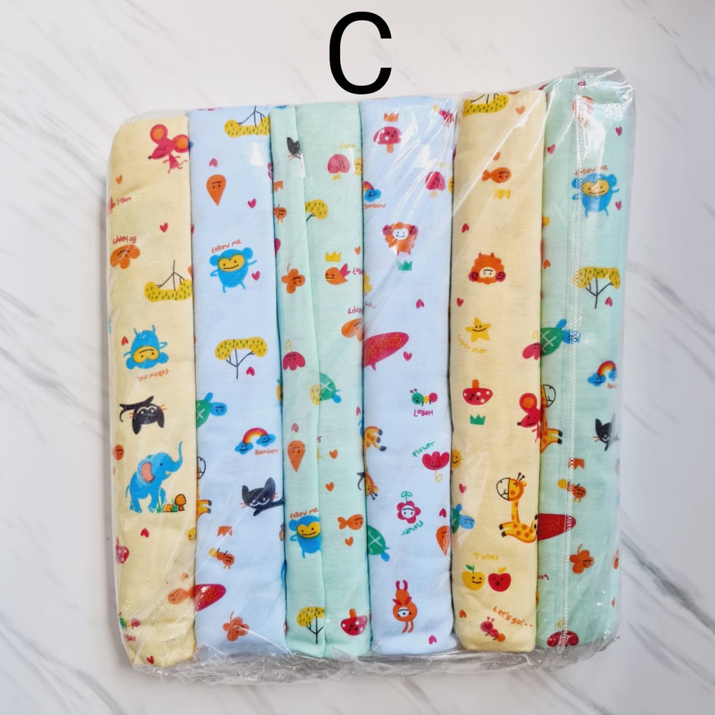 Fejes Bedong Bayi Set isi 6 Motif Warna Corak ukuran 90 x 115cm