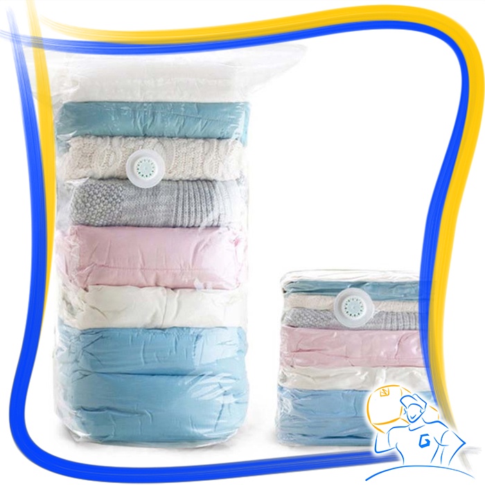 Kantong Plastik Vakum Baju Pakaian Baju Laundry Travel Bag Kompresi Seprei Selimut Pakaian Plastic Vacuum