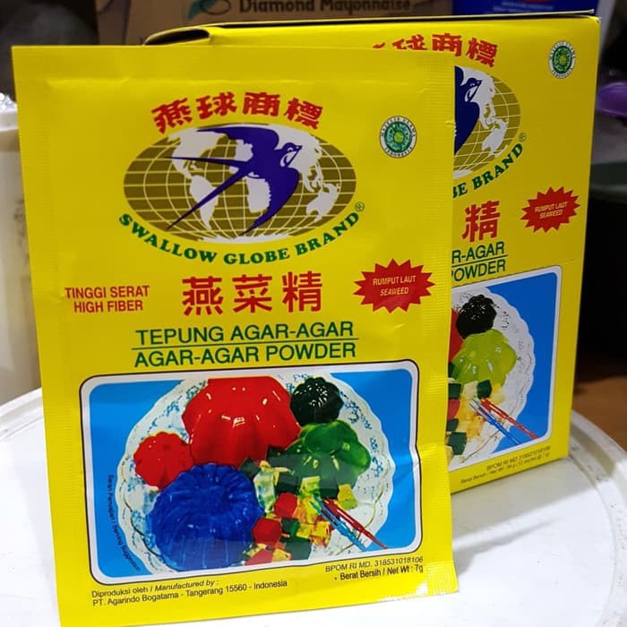 

Tepung Agar Agar Swallow Globe Brand 7 gr - Putih