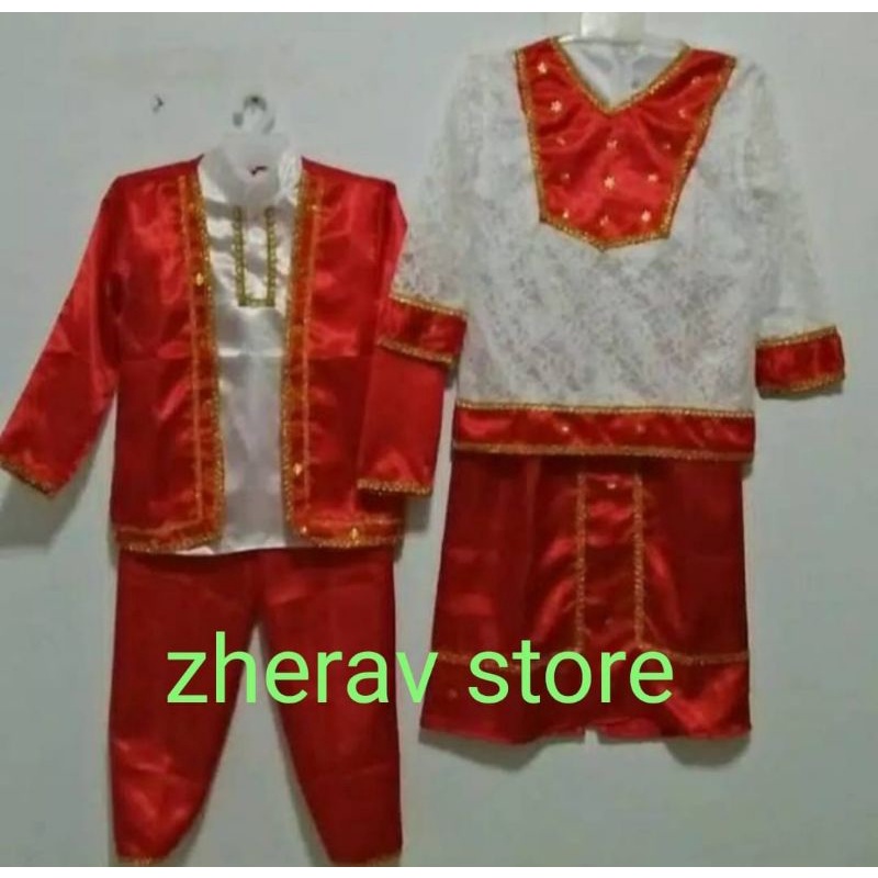 baju anak adat Ambon Maluku laki laki atau perempuan size S,M,L,XL,XXL, DEWASA