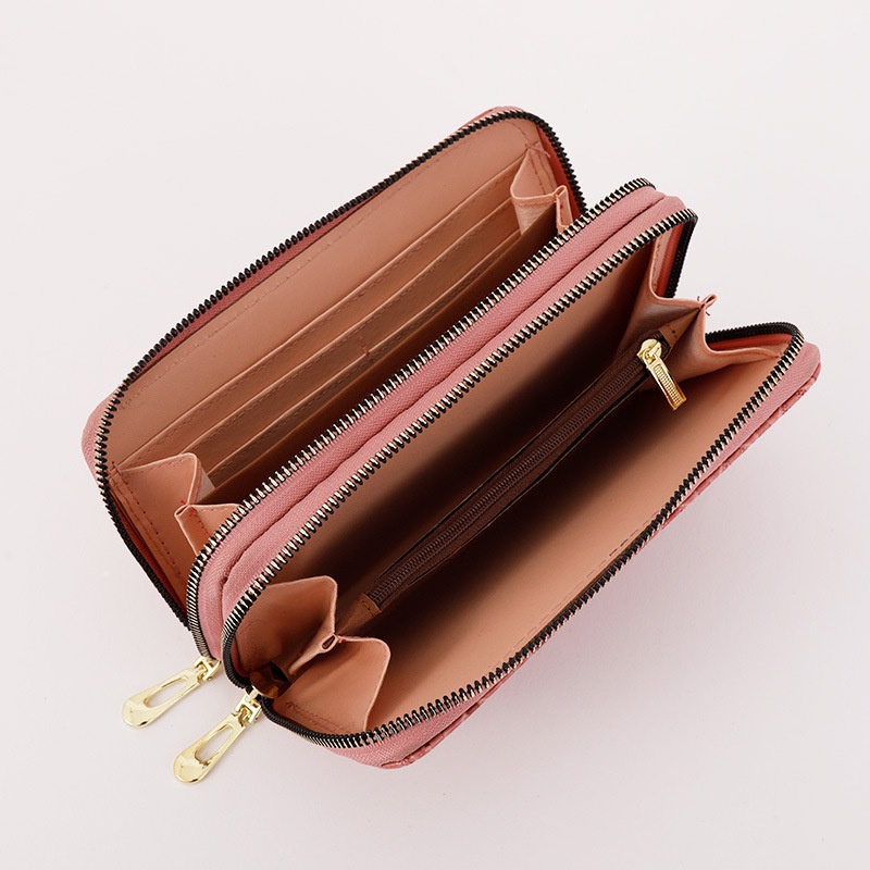 DOMPET PANJANG WANITA 2 RESLETING PESTA KULIT PREMIUM LEGIA FASHION KOREA BRANDED IMPORT SLOT KARTU UANG HP BESAR CEWEK KEKINIAN MURAH REMAJA