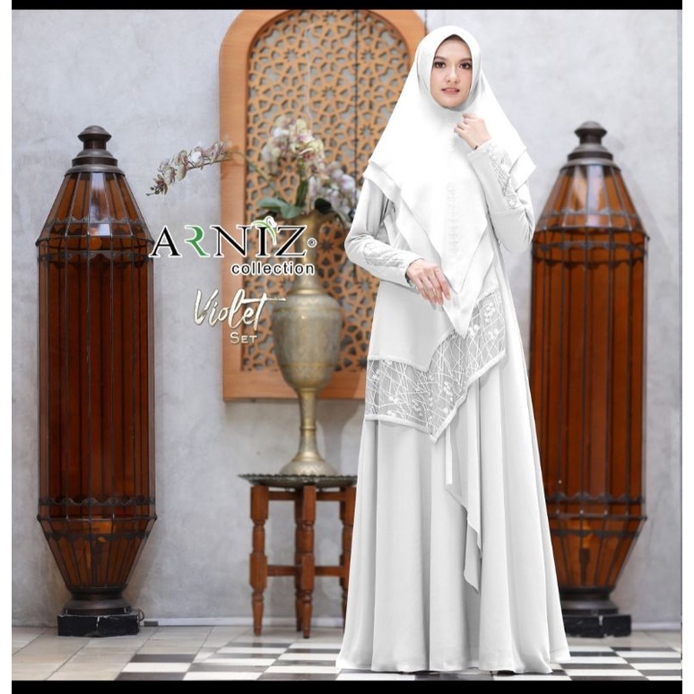 violet set by arniz khusus putih ready