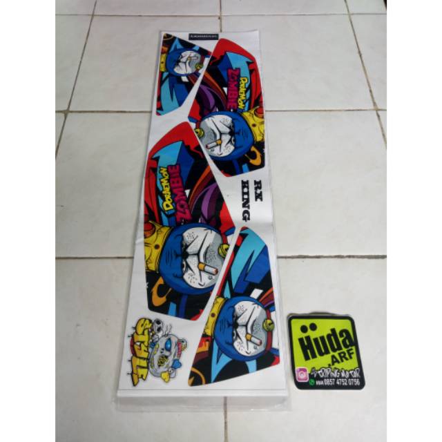 Striping lis sticker variasi yamaha Rx king "Doraemon zombie style"