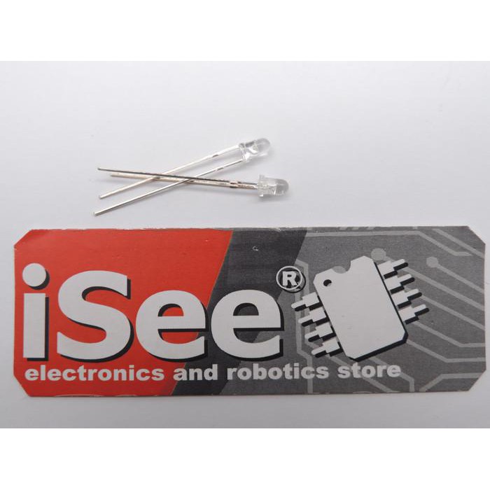 

Focus LED white 3mm Diode Super Bright Round Clear Transparant Putih