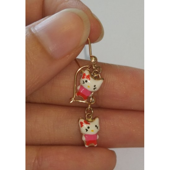 Anting Hooks Hello Kitty Besar Emas 70%