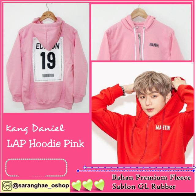 KANG DANIEL LAP HOODIE PINK