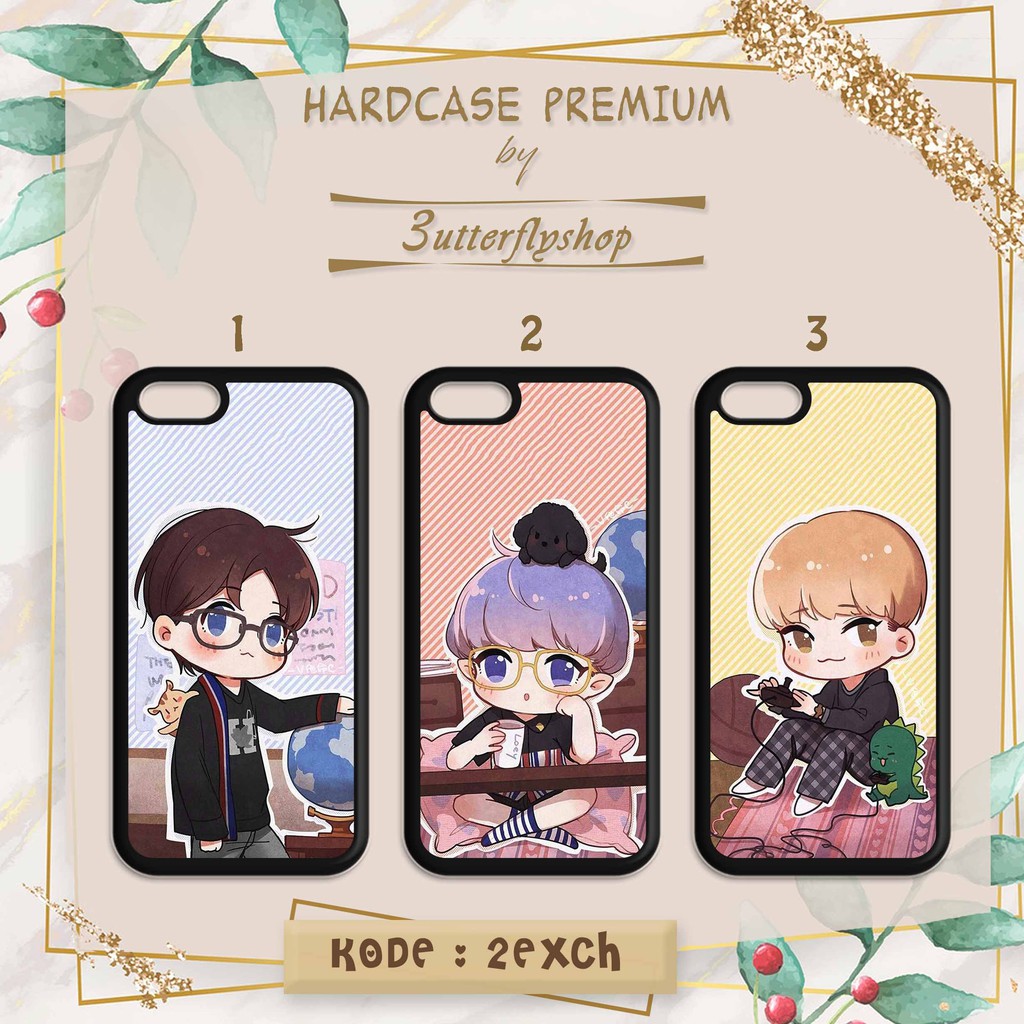 Hardcase EXO Chibi Member casing case HP xiaomi samsung iphone oppo vivo realme redmi meizu