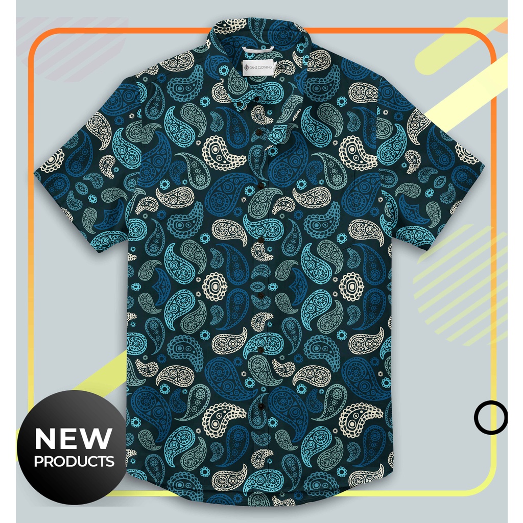 Kemeja Premium Pria - Hand Drawn Paisley