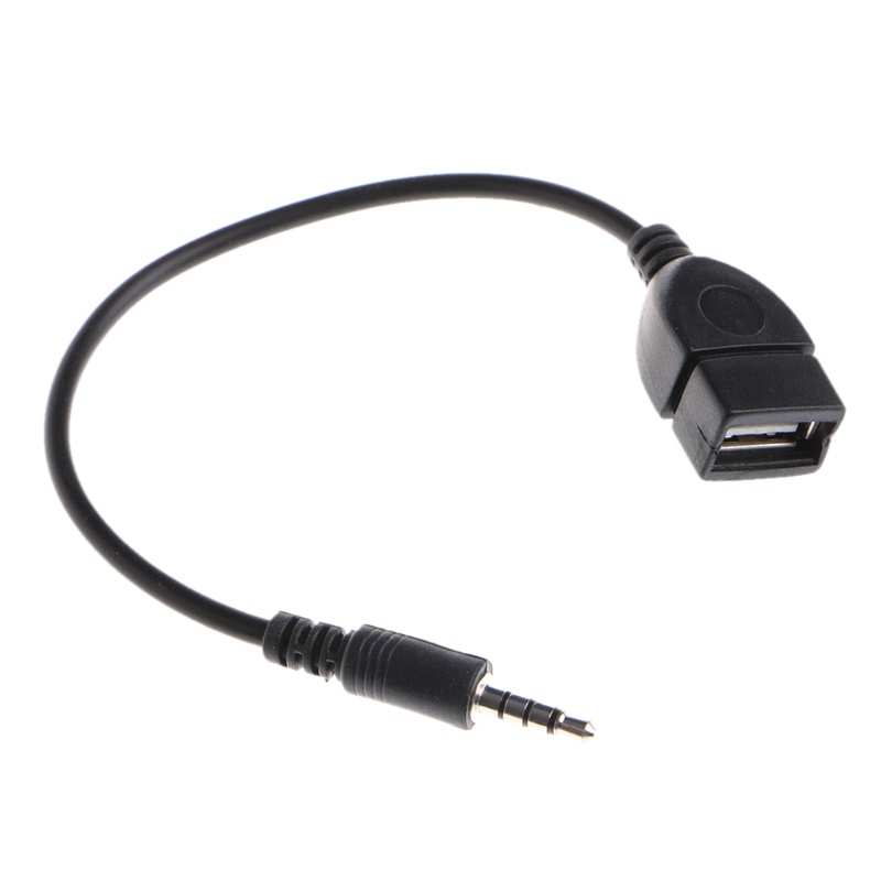 CRE  3.5mm Male Plug Jack To USB 2.0 Female Car Stereo AUX Audio Converter Adapter Cable