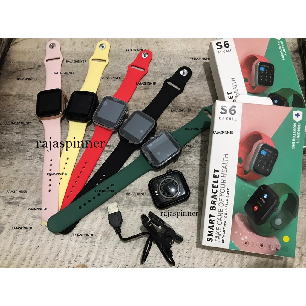 Smart Watch IWO LITE Smartwatch Pintar S6 Music Play With Temperature Bisa Telp