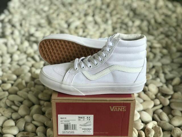 OBRAL VANS PREMIUM SK8 HIGH FULL WHITE WAFFLE DT