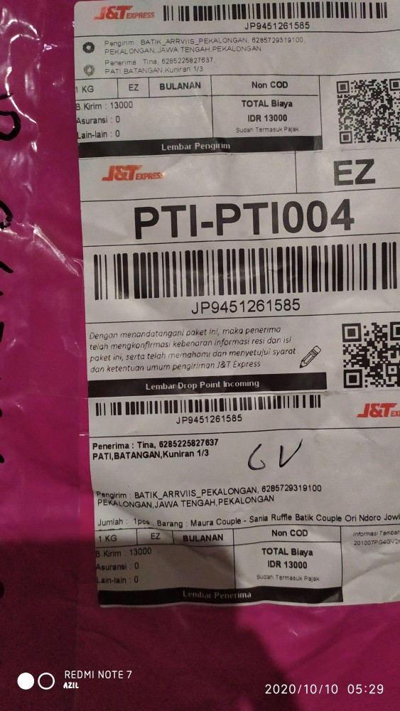 Maura Couple - Sania Ruffle Batik Couple Ori Ndoro Jowi Dnt Garansi Termurah