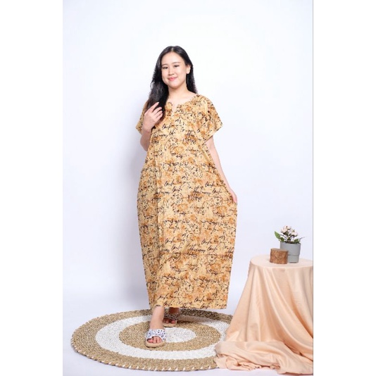 Daster busui bali habel rayon premium panjang semata kaki resleting-B2