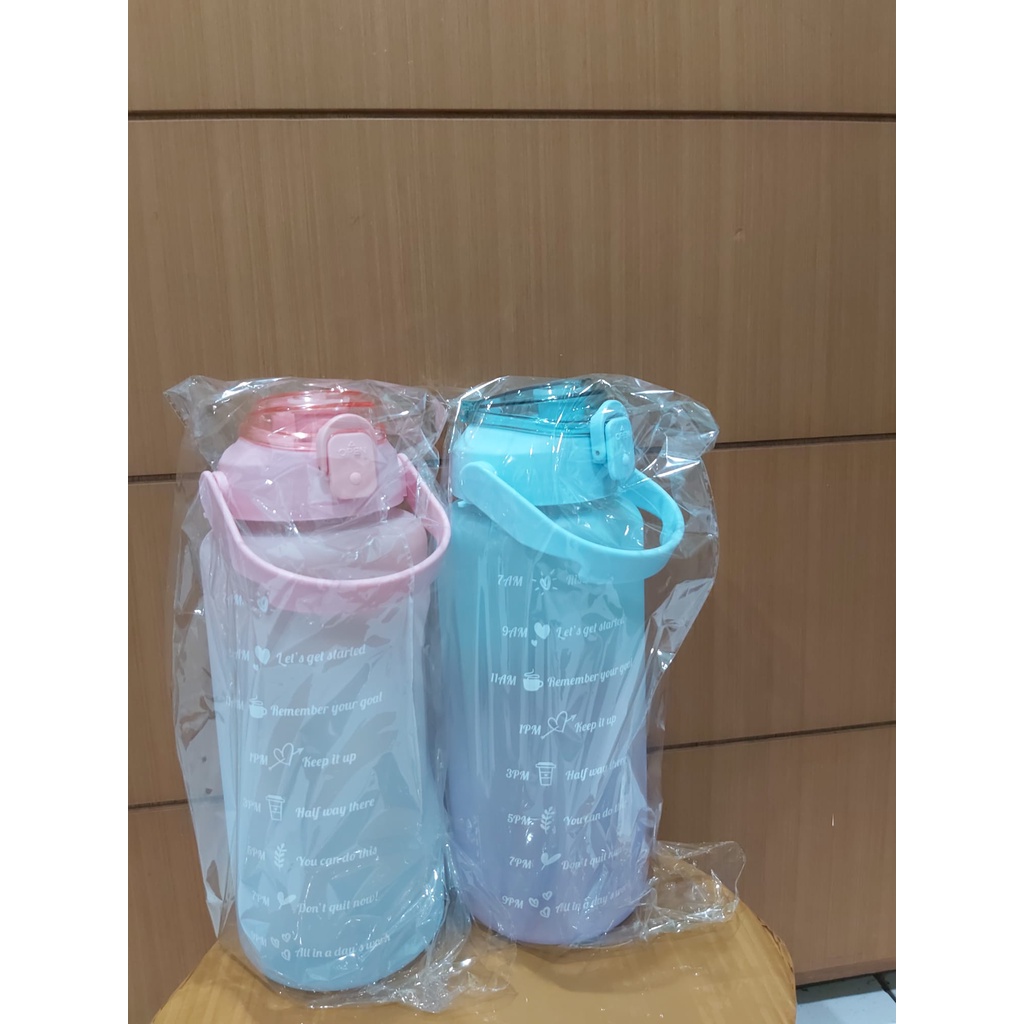botol minum motivasi penanda waktu/quitfit bottle
