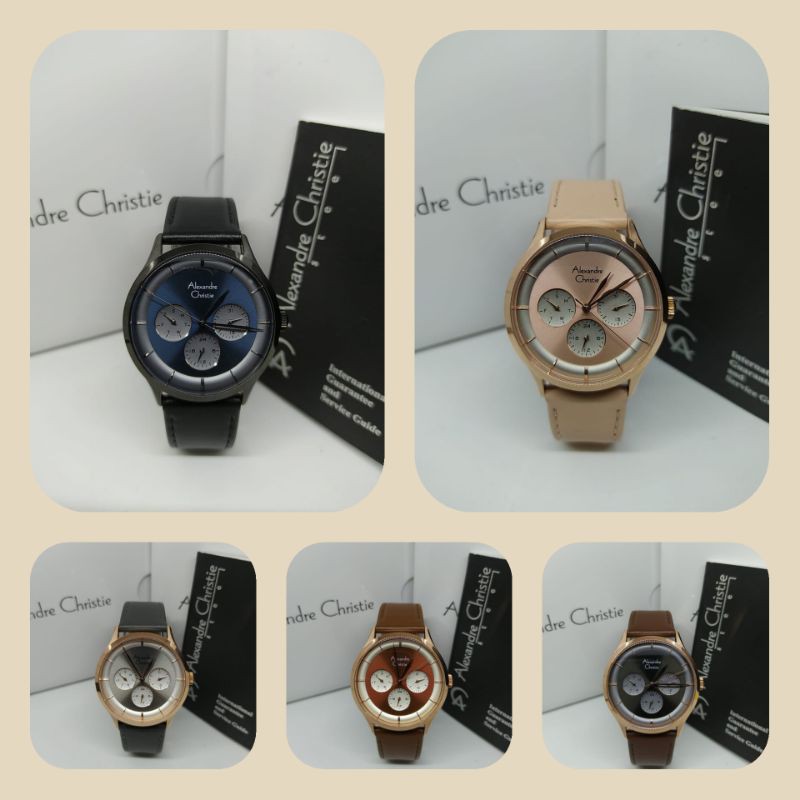 Jam Tangan Wanita Alexandre Christie 2868 AC2868 AC 2868 Tali Kulit