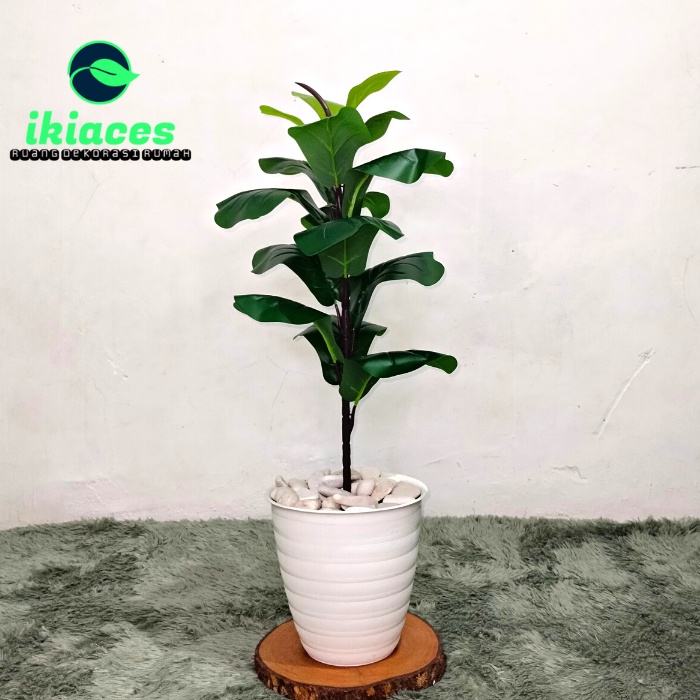 Gaardeen Pohon Hias Plastik Pohon Ketapang Artifisial Bunga Hias Daun Dekorasi Daun Jumbo Plastik