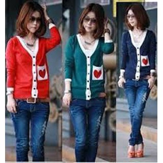 Baju Rajut Korea Murah (LOVE CARDY) Grosir