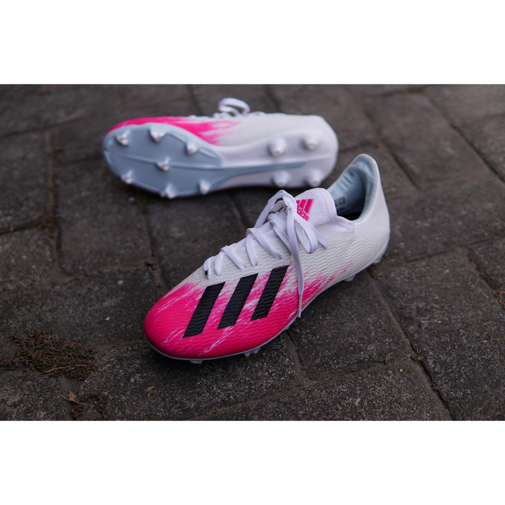 Sepatu Bola Adidas X 19.3 FG - White Pink  Original