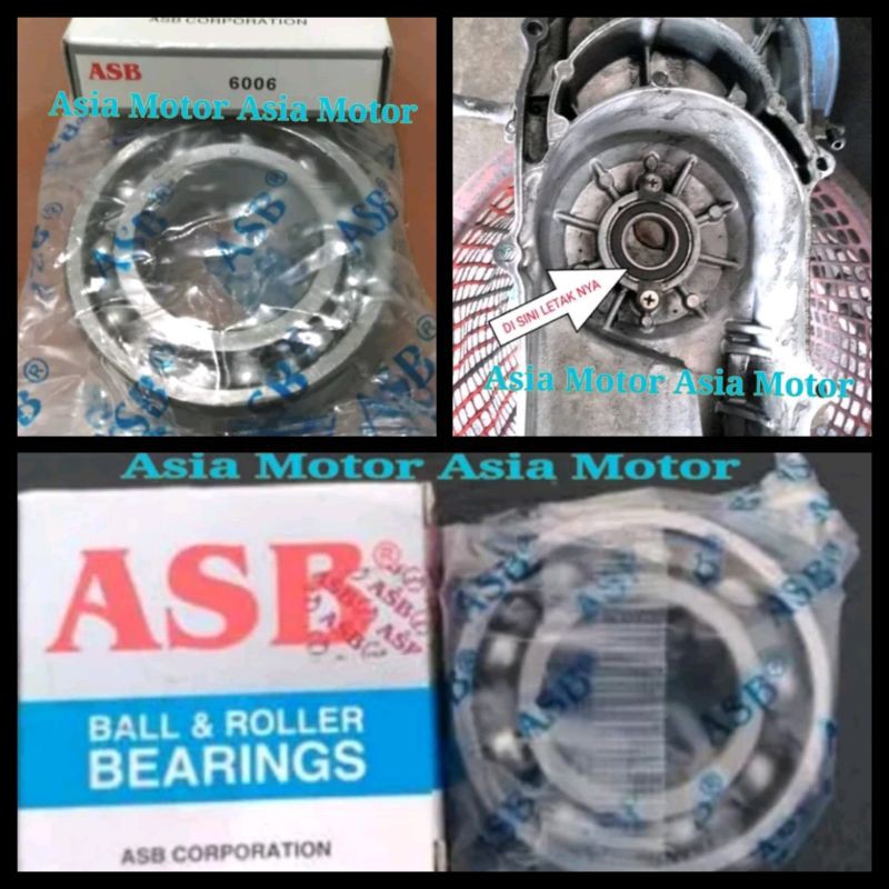 Bearing Bak Tutup CVT Yamaha Mio GT SOUL GT Mio J Fino Xride X-Ride Xeon Bering Laher Cover CVT 6006
