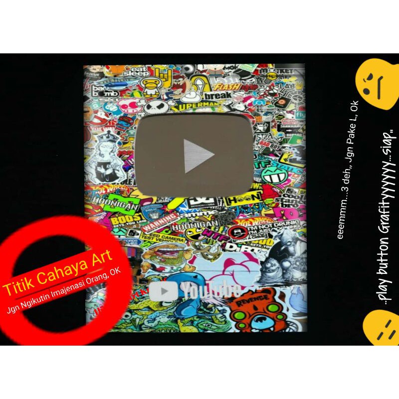 NEW silver play button Gaya Grafity READY