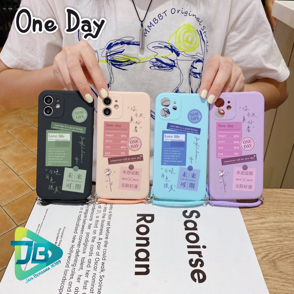 SOFTCASE SILIKON SLINGCASE TALI LANYARD STRAP PHONE MACARON PELINDUNG KAMERA ONE DAY OPPO VIVO SAMSUNG XIAOMI REALME IPHONE ALL TYPE JB5453