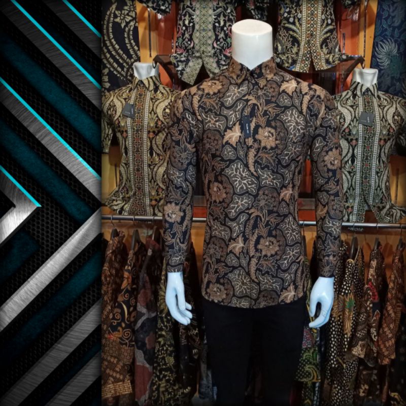 Batik Pria Slim fit Baju Batik Pria Premium Kemeja Batik Lengan Panjang Seragam Dinas