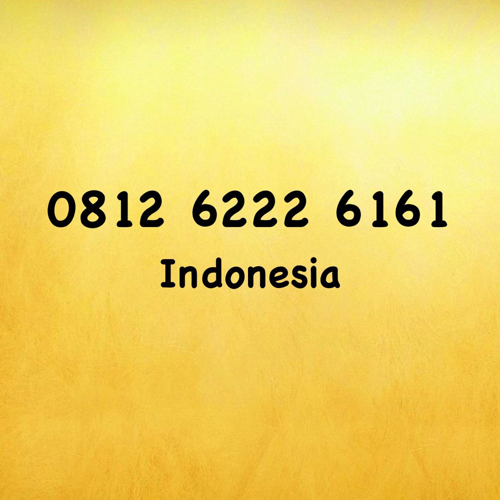 Nomor Cantik Simpati Double AB - 61 - GIGI - 0812 6222 6161