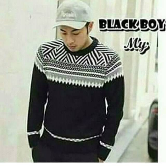 POJOK_FASHION.CO.ID - SWEATER RAJUT BLACKBOY TRIBAL BEST SELLER