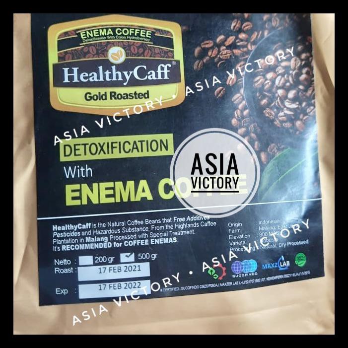 

HEALTHYCAFF 500GR GOLD ROASTED/HEALTHY CAFF KOPI ORGANIK ENEMA COFFEE TERPERCAYA