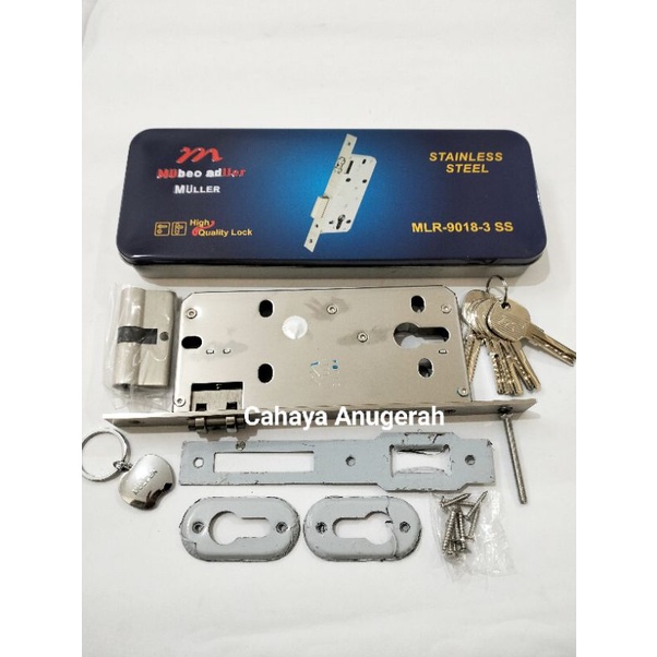 Body Muller Pelor Comp 9018-3 SS / Body Kunci Pintu Muller Stainless