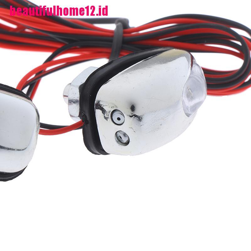 2 pcs Nozzle Semprot Wiper Kaca Depan Mobil Dengan Lampu Led