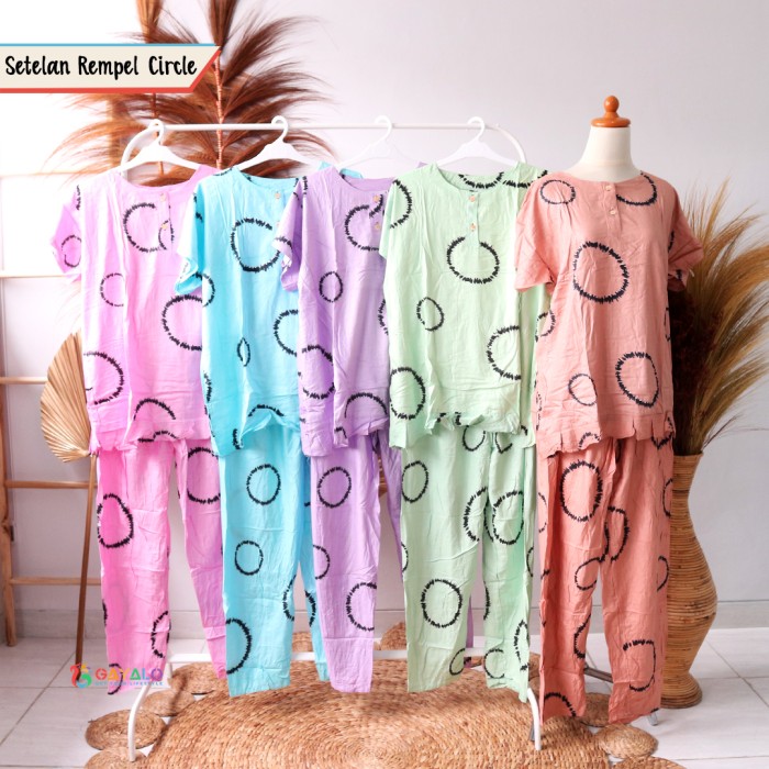 DASTER SETELAN REMPEL POLOS/DASTER CELANA/SETELAN DASTER/BAJU TIDUR/