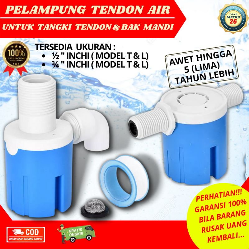 Kran Otomatis Keran Tandon Tendon Air Toren Pelampung Bak Mandi / Tangki Air Otomatis Ukuran 1/2 " I