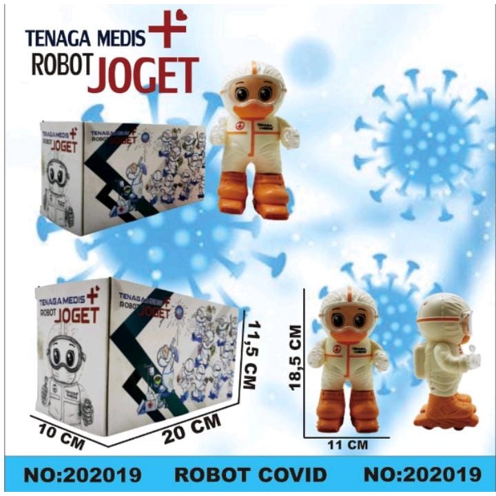Mainan Anak Robot Dance Tenaga Medis Covid 202019 -Mainan Lucu Robot Covid