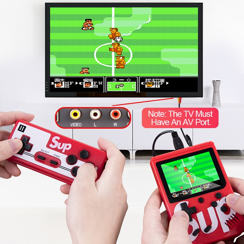 Gameboy Retro 400 in 1 Games Mini Portabel SUPRIME Red Series Console Games 1 PLAYER / 2 PLAYER