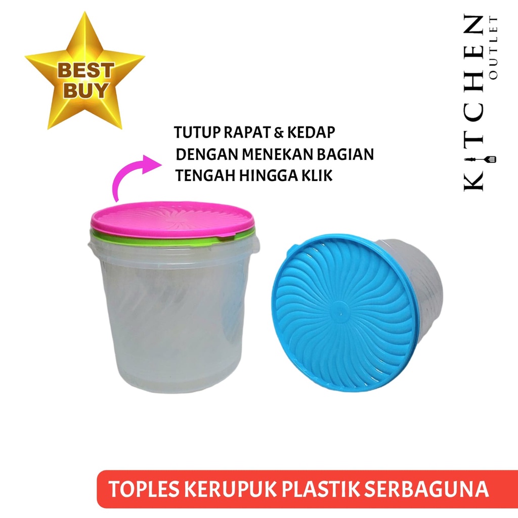Toples Plastik Kedap Udara Toples Kerupuk