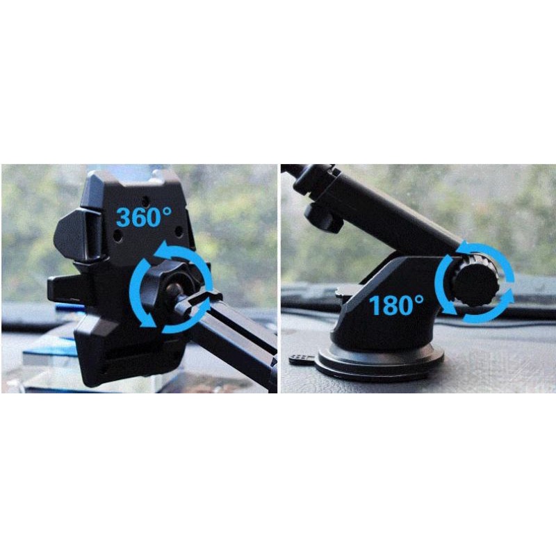 Car Holder for Smartphone with Suction Cup - T003 - Black