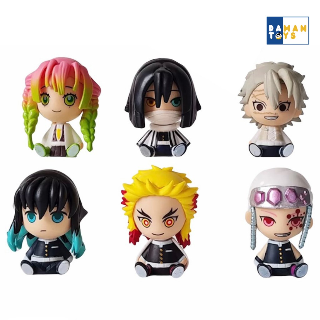 Action Figure Kimetsu No Yaiba Set 6 Pilar Hashira No Yaiba Chibi / Demon Slayer Figure Chibi Qversion