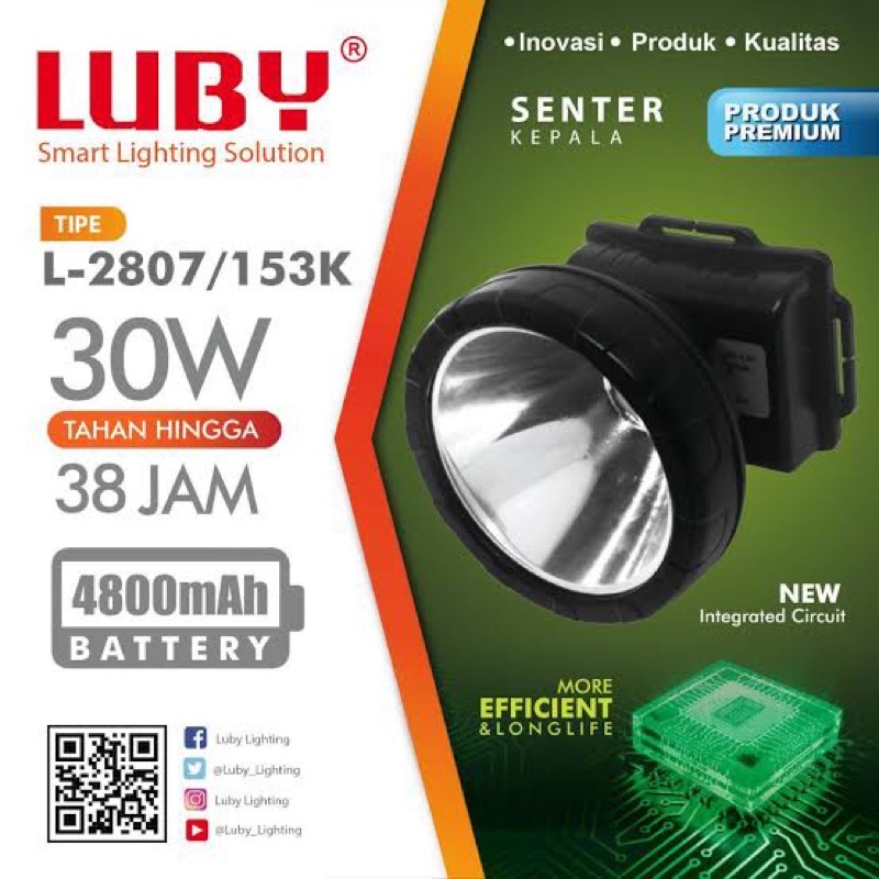 Senter Kepala Luby 30 watt L-2807