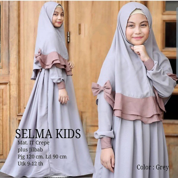 Gamis Anak Perempuan 9-13 Tahun Baju Muslim SELMA Kids series Saleha